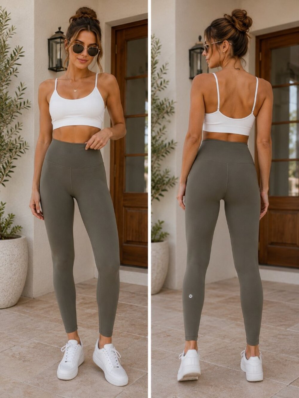 🖤 Lululemon High-Rise Leggings Olive Green Sz 12 🧘‍♀️✨